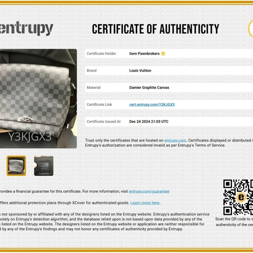 Louis Vuitton District Damier Graphite Messenger Bag - Black/Grey *READ* - Picture 12 of 16